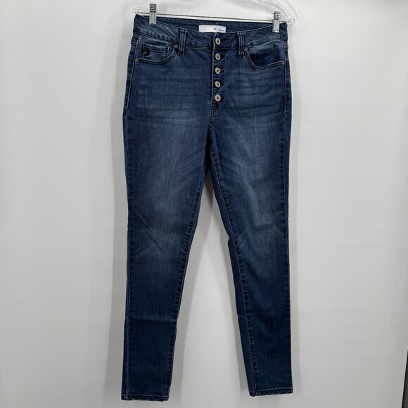 KanCan Jeans Womens 9 29 Blue Skinny Curvy Stretch Button Fly Medium Wash Denim - Picture 1 of 13